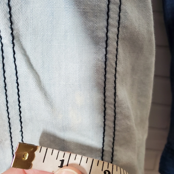 Life In Progress Ombre Jeans Button Down Shirt - Picture 4 of 6